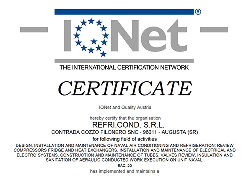 Certificato IQ Net