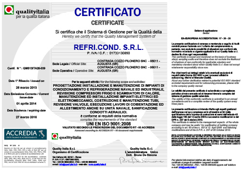 Certificato Quality Italia